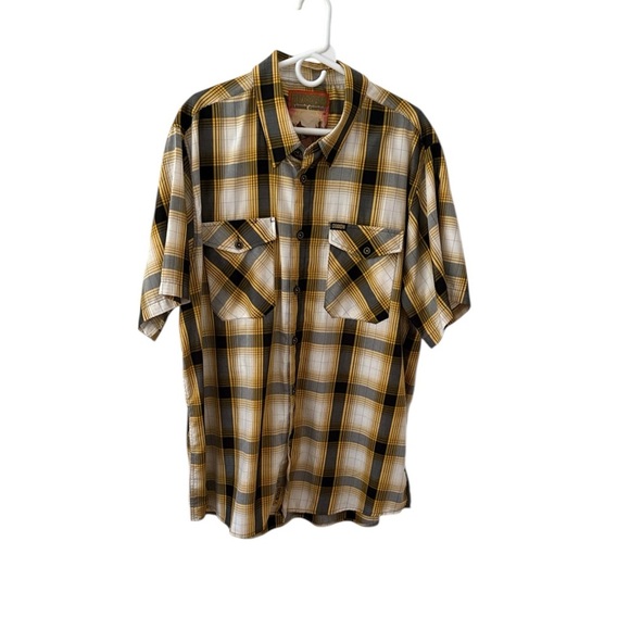 DIXXON Yellow and Black Button-Up Shirt - Picture 1 of 7